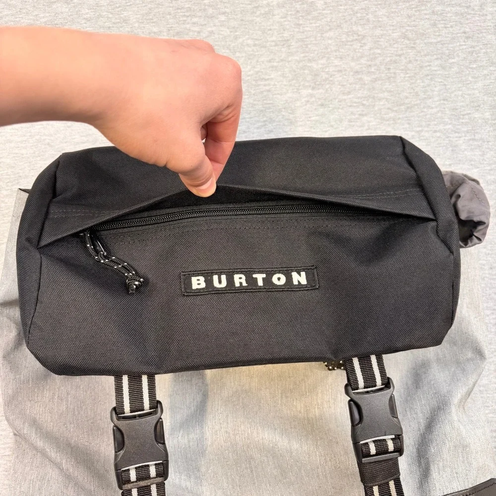 Burton Rucksack‎ Backpack Grey Heather Black Hiking Commuter Bag Padded Laptop